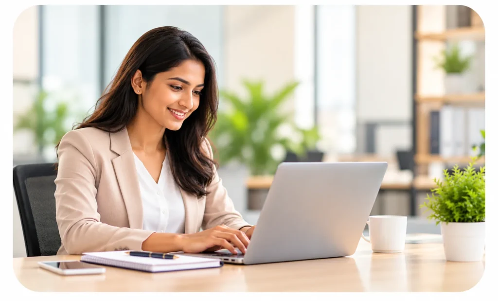 VJ Capital Funding - Smiling Professional in Modern Office